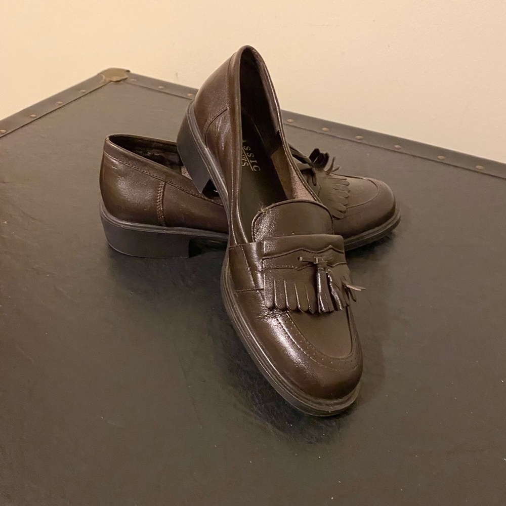 Classic Elements Brown Leather Upper Loafers With… - image 3
